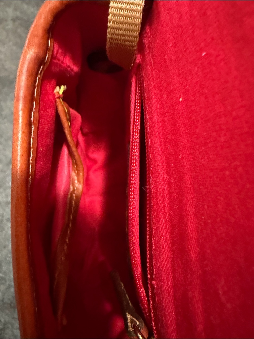 Dooney & Bourke Chestnut Brown Leather Saddle Crossbody - Picture 3 of 6